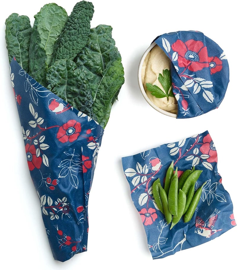 Bee's Wrap Beeswax Wraps for Food - Cut to Size 14x52" Wax Paper Roll - Made in USA Reusable Waxed Paper & Bowl Covers - Organic & Eco-Friendly Alternative to Aluminum Foil & Plastic Wrap, Botanical - Image 5